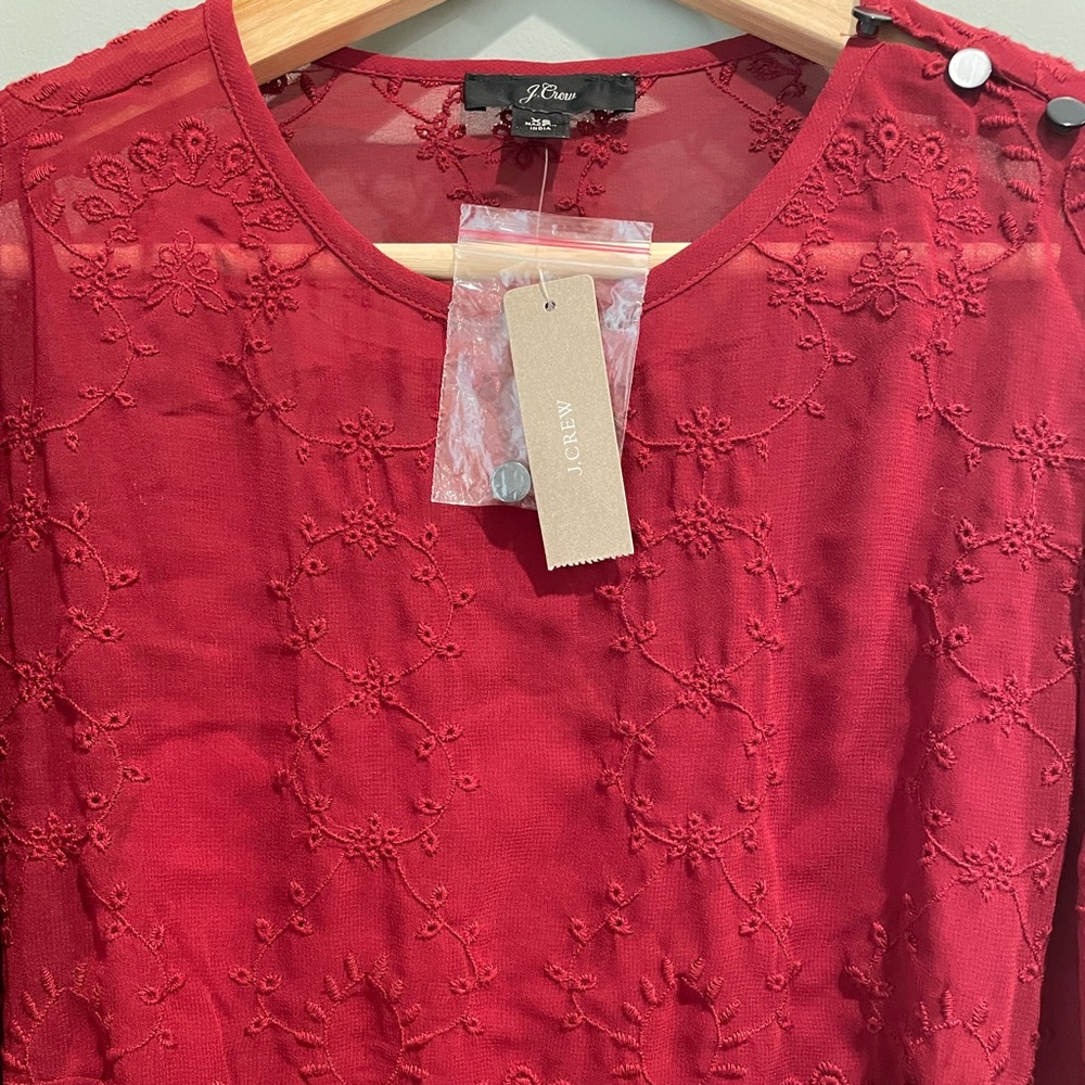 JCrew Embroidered‎ Top- XS - Picture 5 of 9